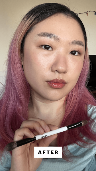 Han after using the Makeup by Mario EF1 DualEnded Cream Powder Brush