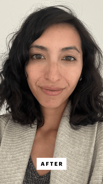 Deanna Pai after applying the Krastase Nutritive 8H Magic Night Serum